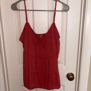 Old Navy Pink Tiered Sleeveless Tank Top